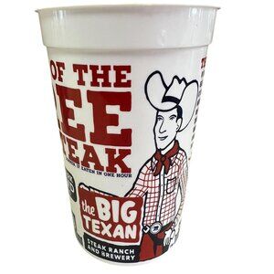 Th Big Texan Steak Ranch Souvenir Plastic 22oz Cup Route 66 Amarillo, Texas USA